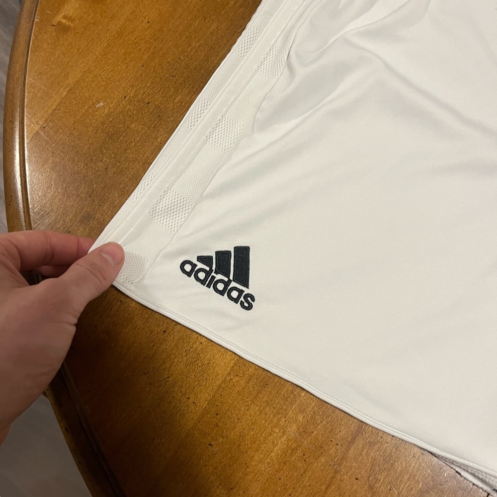 adidas White Men's Athletic Shorts - Picture 9 of 9